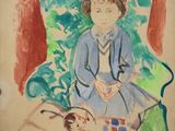 une image d'un tableau représentant une femme assise sur une chaise