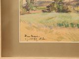 a picture of a painting of a landscape in a frame