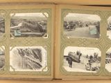 an open book with pictures of people on the pages