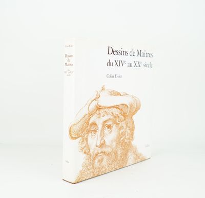 a book with a drawing of a man wearing a hat
