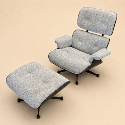 Modèle 3D du fauteuil et du repose-pieds Eames - Fauteuil et repose-pieds Eames par 3D _ Molier