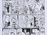 an image of a black and white comic strip with a comic strip in the background