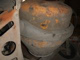 a cement mixer sitting in the middle of a building