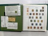 un livre avec beaucoup de timbres
