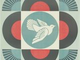 a picture of a bird that is in the middle of a tile