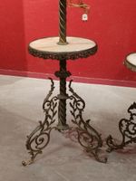 Deux lampadaires en laiton et bronze, tablettes en albâtre g… (photo 2)