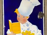 a picture of a poster of a little boy reading a book
