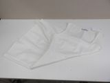 a pair of white pants sitting on a white table