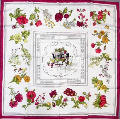 a picture of a table cloth with a picture of a horse and carriage