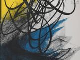 an image of a black and yellow drawing of a bicycle