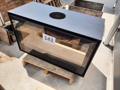an image of a glass display case with a number on it