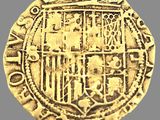 l'image d'une pièce d'or sur laquelle figurent des armoiries