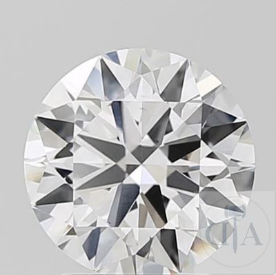 un diamant rond taille brillant, avec un diamant brillant en son centre