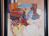 a picture of a painting on a easel with a picture on it