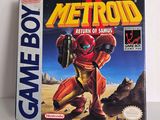 Illustration de la jaquette du jeu « Metroid : Le Retour de Samus » de Nintendo pour Game Boy