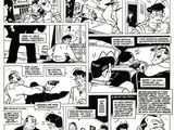 a comic strip with a cartoon of a man in a suit and tie