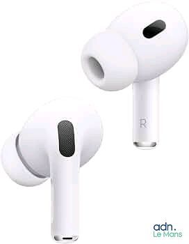 AirPods d'Apple avec boîtier de recharge et télécommande
