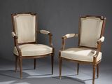 pair of louis xvi style armchairs