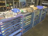 many tools on the table in the garage