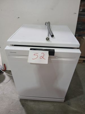 an image of a white dishwasher with a wren on it