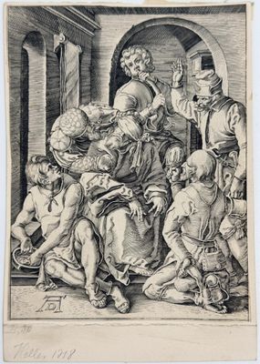 a black and white drawing of a group of people