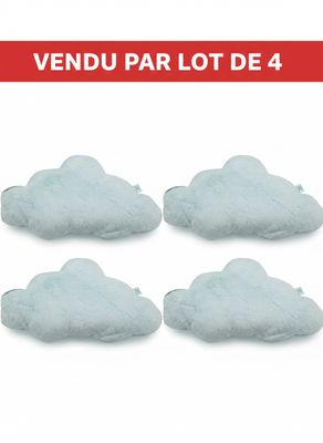 Lot de 4 - Coussin décoratif - Forme nuage - Bleu clair - Te…