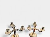 pair of antique brass candlesticks
