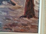 a painting of a tree in the middle of a painting