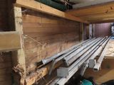 a picture of the inside of a shed with a green tarp on the floor