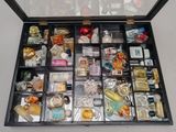 a black box with many different items in it