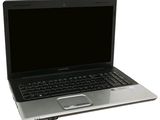 a laptop with a black screen on a white background
