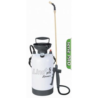 a white and black sprayer with a hose attached to it