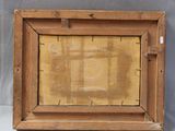an old picture frame with a picture of a window in it