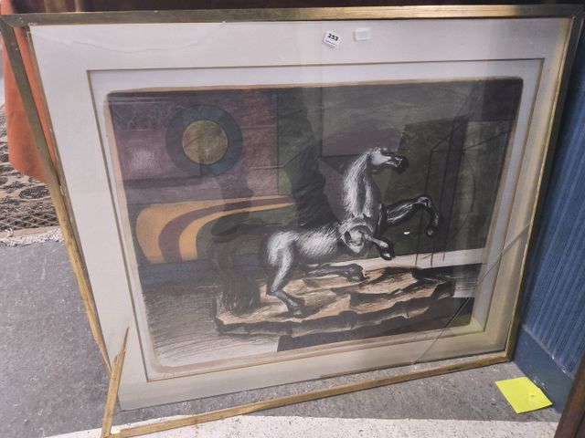 Franz PRIKING (1929-1979) ; « Cheval ». Lithographie signée en ba...