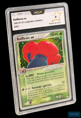 une image d'une carte Pokémon dans un étui en plastique