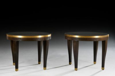 a pair of neoclassical style side tables
