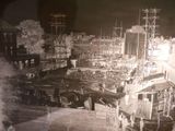 a black and white photo of a city with a lot of buildings