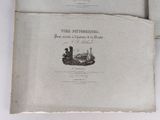 two pages of a book with a picture of a castle on it