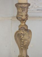 BOUGEOIR en bronze ciselé et doré à fût torse et base chanto… (photo 3)