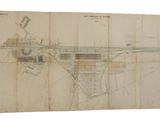 an old map of a bridge on a piece of paper