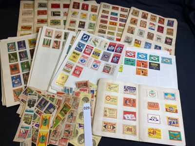 many different types of stamps on the pages of a book