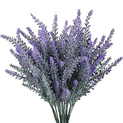 des fleurs violettes dans un vase en verre sur fond blanc