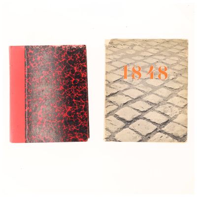 une image représentant un livre à la couverture rouge et un livre en noir et blanc à la couverture rouge