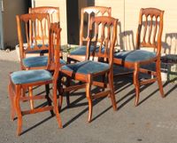 Suite de six chaises dite à la cathédrale en acajou et placa… (photo 2)