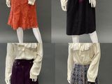 four different styles of skirts and blouses on mannequin mannequin mannequin mannequin mannequin mannequin mannequin manne
