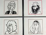 quatre photos différentes d'un homme et d'une femme arborant des expressions différentes