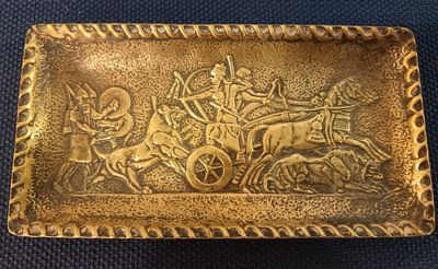 Max LE VERRIER (1891-1973) Vide poche en bronze doré à décor…