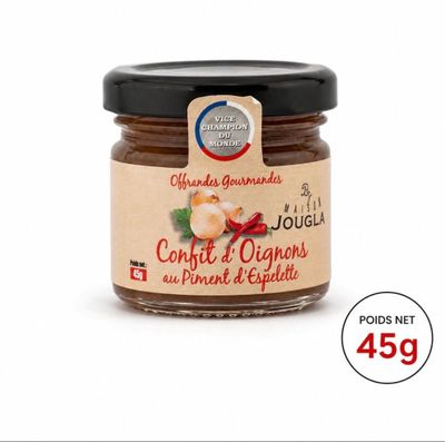 Lot de 100 pot de confit oignon au piment d espelette de 45 …