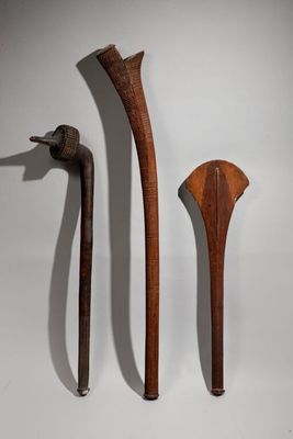 three different types of canes are displayed on a white surface