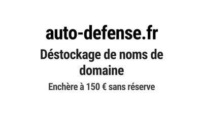 Nom de domaine auto-defense.fr.